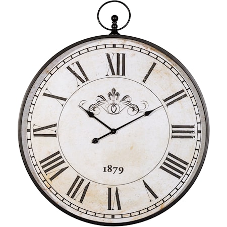 Augustina Antique Black Wall Clock